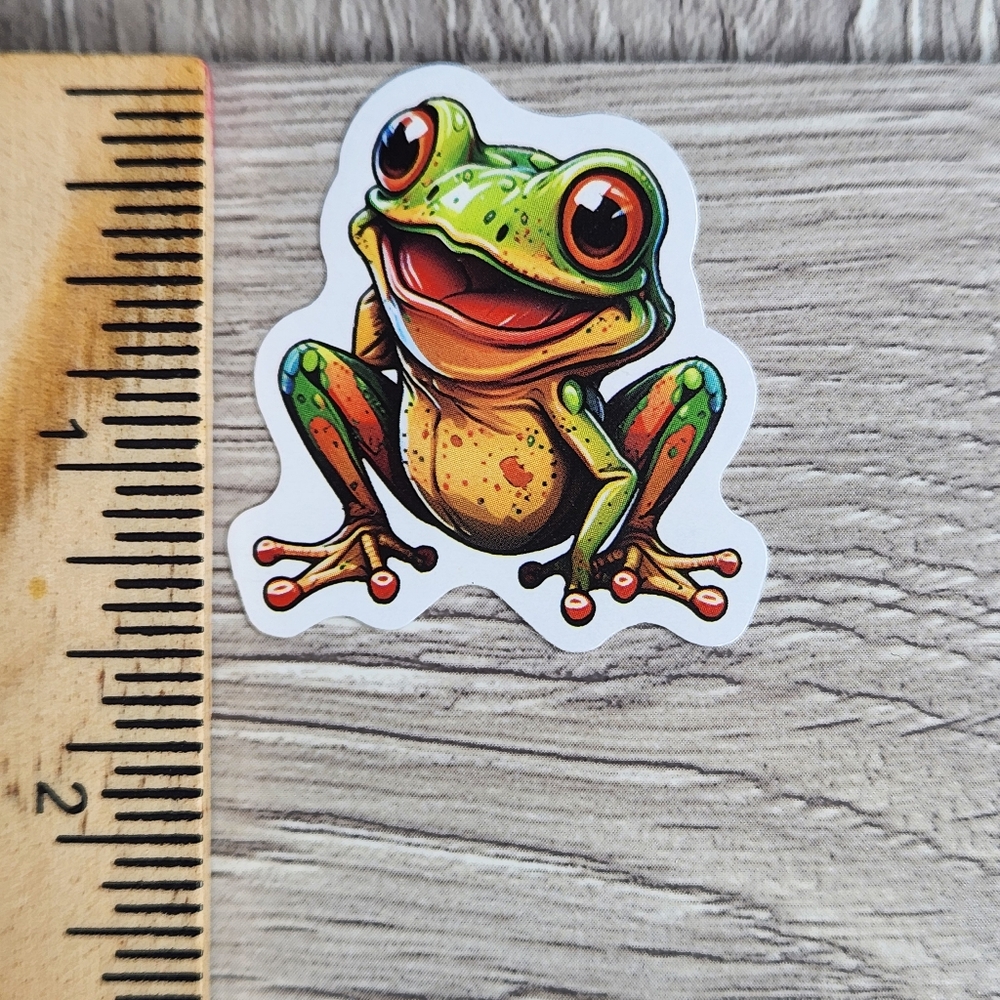 10 for $10 Funky Frog Stickers  Psychedelic Frogs Animal Sticker